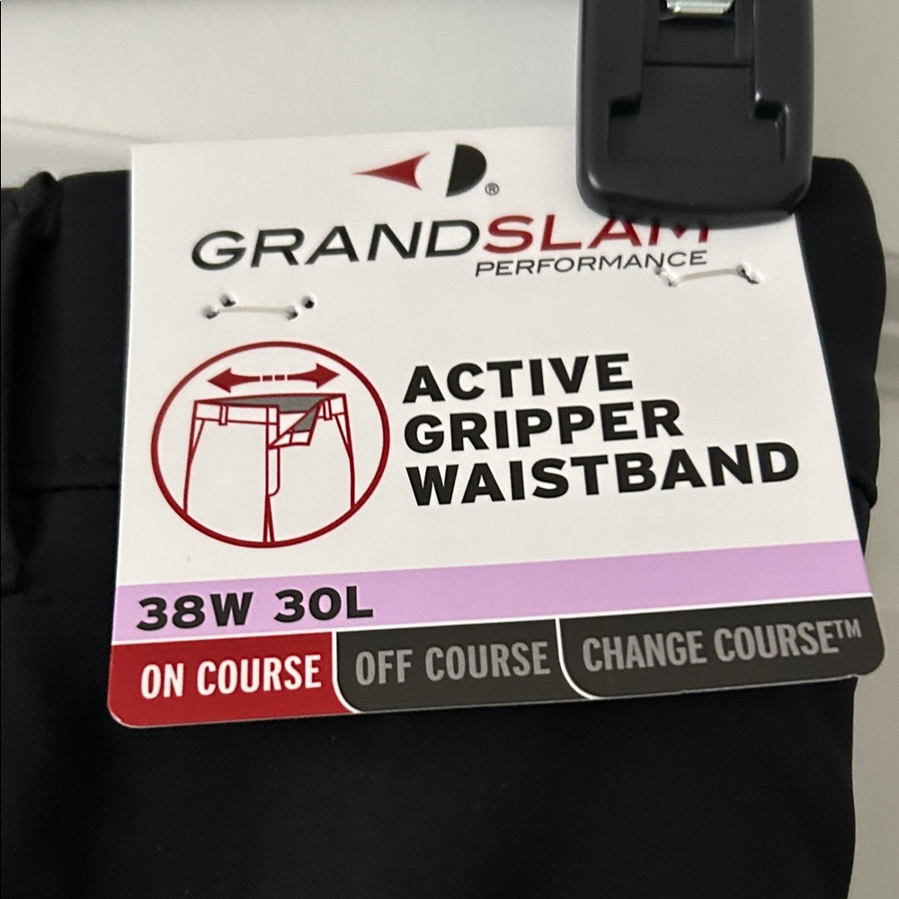 Grand Slam Performance Men's Black Golf Dress Pants